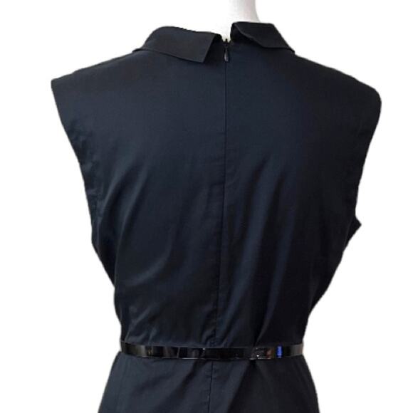 Ann Taylor Women’s Dress Sheath Scoop Neck Sleeveless Pockets Black Size 12P - Picture 7 of 10